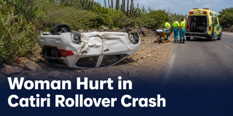 Woman Hurt in Catiri Rollover Crash