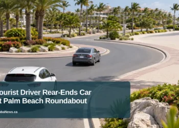 Tourist Driver Rear-Ends Car at Palm Beach Roundabout — ArubaNews.ca featured image