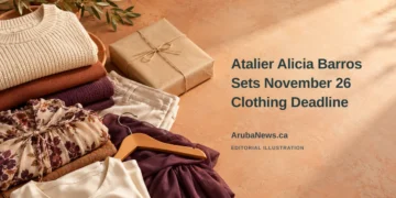 Atalier Alicia Barros Sets November 26 Clothing Deadline Editorial illustration of folded clothing and a hanger; not a photograph of the atelier or collection.