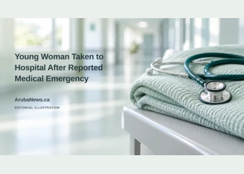 Editorial illustration of a folded hospital blanket and stethoscope on a clinical table; no patient or emergency scene depicted.
