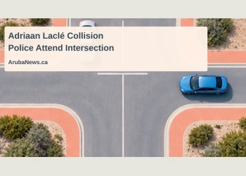 Conceptual editorial illustration of cars at a generic intersection; not a reconstruction or photograph of the Adriaan Laclé collision.
