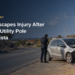 Driver Escapes Injury After Car Hits Utility Pole in Alto Vista