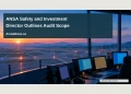 Conceptual editorial illustration of generic air-traffic-control console silhouettes looking toward a distant unmarked runway at dawn; not a documentary photograph of the people, venue or event.