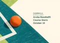 Aruba Baseball5 Course Starts October 19 Conceptual editorial illustration of an unmarked rubber ball and abstract court lines; not a photograph of the Baseball5 course, its participants or an actual venue.
