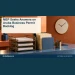 MEP Seeks Answers on Aruba Business Permit Backlog Conceptual editorial illustration: Blank folders and document trays on a generic service counter with an unnumbered clock, terracotta and blue, low side viewpoint; no people, official permits, letters, seals, logos or text. Not a photograph of the reported people or event.