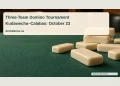 Conceptual editorial illustration of a set of plain ivory domino tiles on a green tabletop with empty chairs softly out of focus, close-up angle, no text, logos or people; not a documentary photograph of the people, venue or event.