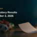 Aruba Lottery Results for October 3, 2026