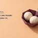 Conceptual folded-paper illustration of a plum bowl with two unmarked ivory paper spheres and sage paper leaves on apricot; not official lottery equipment or draw evidence.