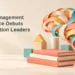 Aruba Management Conference Debuts for Education Leaders Conceptual editorial illustration of colorful wooden learning blocks, blank books and a ribbon brain sculpture, with the Aruba management conference headline and ArubaNews.ca branding.
