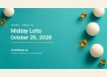 Conceptual editorial illustration of blank lottery balls on a turquoise surface, without actual draw numbers or a depiction of the drawing.