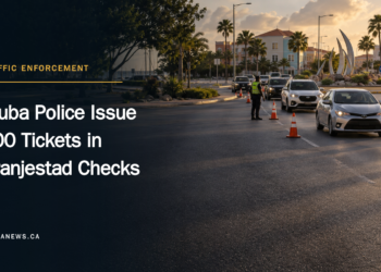 Aruba Police Issue 100 Tickets in Oranjestad Checks
