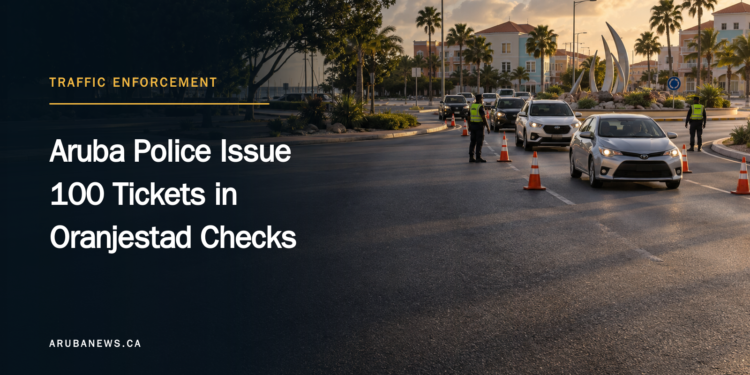 Aruba Police Issue 100 Tickets in Oranjestad Checks Aruba Police Issue 100 Tickets in Oranjestad Checks