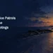 Painterly conceptual editorial illustration of an empty generic tropical road at twilight with a blue light wash, not an actual police deployment, with the patrol announcement headline and ArubaNews.ca branding.