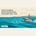 Dutch Caribbean Monitoring Becomes Permanent Navy Task Conceptual editorial illustration of a generic unmarked patrol ship on a turquoise sea viewed through abstract monitoring graphics; not an actual naval vessel or operation.