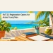 SVT-22 Registration Opens for Aruba Young Men Editorial illustration of a Caribbean learning workspace with books and notebooks.