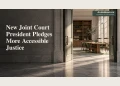 New Joint Court President Pledges More Accessible Justice Editorial illustration of an accessible doorway opening into a neutral legal reading room; not an actual courthouse.
