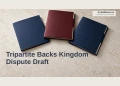 Editorial illustration of three plain document folders arranged on pale stone.