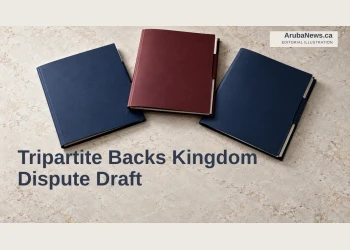 Editorial illustration of three plain document folders arranged on pale stone.