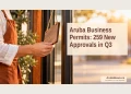 Editorial illustration of a hand turning a blank shop plaque beside a storefront window.