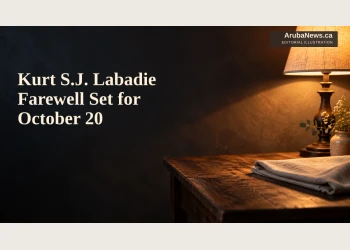 Memorial editorial illustration of warm lamplight across an empty table and folded linen.