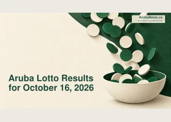 Cut-paper editorial illustration of unnumbered lottery tokens falling into a bowl.