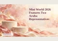 Editorial illustration of two empty presentation plinths and flowing rose-and-ivory ribbons.
