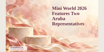 Editorial illustration of two empty presentation plinths and flowing rose-and-ivory ribbons.