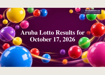 Editorial illustration of unnumbered colourful lottery balls surrounding a clear central space.
