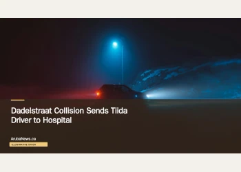 Illustrative stock photograph for “Dadelstraat Collision Sends Tiida Driver to Hospital”: black car on road during night time Photograph by Mohammad Alizade via Unsplash. This is not a photograph of the specific Aruba news event.