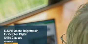 Illustrative stock photograph for “ELMAR Opens Registration for October Digital Skills Classes”: Older adult using a laptop; illustrative stock for digital skills classes. Photograph by Sweet Life via Unsplash. This is not a photograph of the specific Aruba news event.