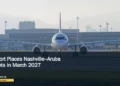 Illustrative stock photograph for “Report Places Nashville–Aruba Flights in March 2027”: Airplane on airport runway; illustrative stock, not the specific Aruba flight. Photograph by Sevcan Alkan via Unsplash. This is not a photograph of the specific Aruba news event.