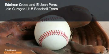 Illustrative stock photograph for “Edelmar Croes and El-Jean Perez Join Curaçao U18 Baseball Team”: Baseball glove and ball; illustrative sport stock, not the named team. Photograph by Sharon Waldron via Unsplash. This is not a photograph of the specific Aruba news event.