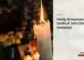 Illustrative stock photograph for “Family Announces Death of John Otmar Harewood”: Candles at a funeral Photograph by Diego Lozano via Unsplash. This is not a photograph of the specific Aruba news event.