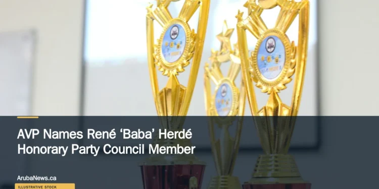 Illustrative stock photograph for “AVP Names René ‘Baba’ Herdé Honorary Party Council Member”: 3 cup for the champions, Gold and red cup for 1st, 2nd and 3rd champions Photograph by flick Flank via Unsplash. This is not a photograph of the specific Aruba news event.