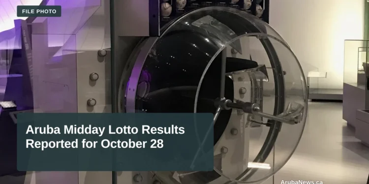Aruba Midday Lotto Results Reported for October 28 A lottery draw machine; file photo of equipment not used in the reported Aruba draw.