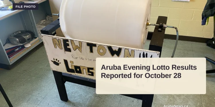 A real lottery draw drum shown as a file photo; it is not the October 28 Aruba draw.