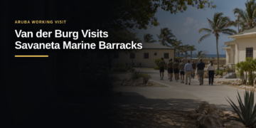Van der Burg Visits Savaneta Marine Barracks