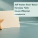 AVP Names René ‘Baba’ Herdé Honorary Party Council Member Conceptual illustration of a plain wooden star beside a blank presentation card on a teal tabletop, not an actual party award, with the article headline and ArubaNews.ca branding; no portrait or documentary scene.