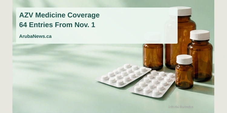 Conceptual editorial illustration of unlabelled medicine packaging; not a photograph or list of the medicines being added by AZV.
