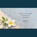 Watercolour editorial illustration of a white frangipani blossom and green leaves on pale blue-grey stone, with the Hyacinto Ernesto Bareño farewell headline and ArubaNews.ca branding.