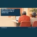 Conceptual editorial illustration: Gentle hand-drawn conceptual scene of two anonymous adults viewed from behind at a community help desk with blank laptop, warm coral and ivory; no tax data or political branding