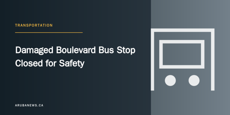 Damaged Boulevard Bus Stop Closed for Safety