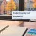 Conceptual editorial illustration; a blank notebook, small globe, and two unmarked travel cards on a contemporary university study desk, broad window, cool Dutch autumn daylight with warm Caribbean accent colors, intimate low angle. Not a documentary image of the reported event.