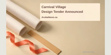 Cicilia Announces Design Tender for San Nicolas Carnival Village Conceptual editorial illustration of blank planning papers and a ribbon; not a rendering of the final Carnival Village design.