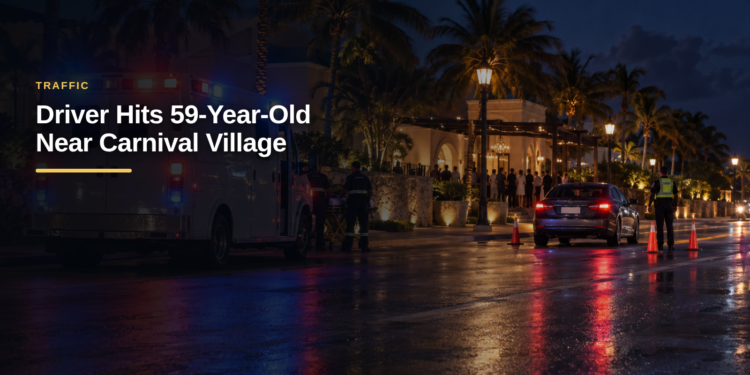 Driver Hits 59-Year-Old Pedestrian Near Carnival Village Driver Hits 59-Year-Old Pedestrian Near Carnival Village