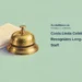 Conceptual chromolithographic illustration of a generic brass service bell and folded ivory linen on celadon; not Costa Linda’s actual staff, belongings, celebration or an award.