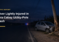 Driver Lightly Injured in Cura Cabay Utility-Pole Crash