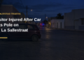 Visitor Injured After Car Hits Pole on De La Sallestraat