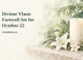 Conceptual editorial illustration of a simple white flower arrangement and a single unlit candle on a pale stone surface with soft out-of-focus caribbean foliage, with the article headline and ArubaNews.ca branding.