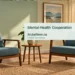 Conceptual editorial illustration of an empty consultation room and plant; not a photograph of Respaldo or its patients.